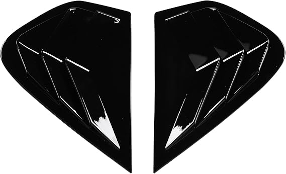 1 Pair Rear Side Window Louvers, Air Vent Scoop Covers Louver Blinds, Shutter Panel Trim, Cool Exterior Decoration, Racing Style ABS for X6 E71 E72 2008 to 2014 (Glossy Black)