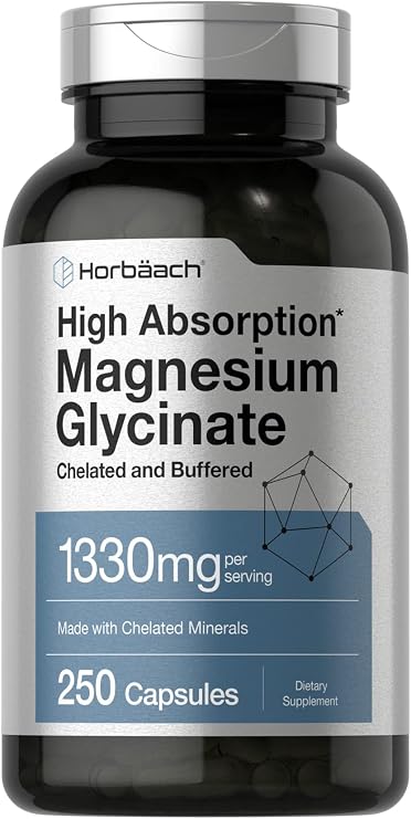 Horbaach Magnesium Glycinate 1330mg | 250 Capsules