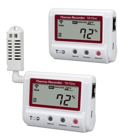 TECPEL TandD TR-72nw Wired LAN Humidity and Temperature Data Logger USB
