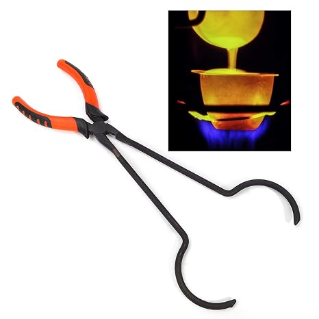 Crucible Tongs, Steel Crucible Tongs, Gold Melting Furnace Holder Clamp, Gold Melting Furnace Holder Clamp, Gold Melting Furnace Holder Clamp Jewelry Making Tool