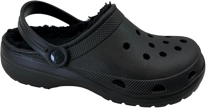 Mens Clogs Fur Lined Slip ON Cosy Garden House Slippers Mules Sandals