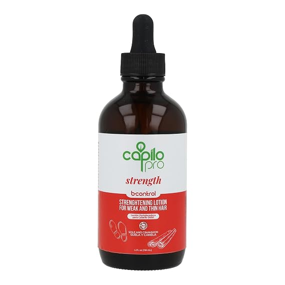 Capilo Pro B Control Hair Thickening Serum | Sole Extract & Cinnamon Scalp Dropper | Lightweight Hair Oil for Dry Scalp | Hair Regrowth & Breakage Repair Treatment | 4 oz