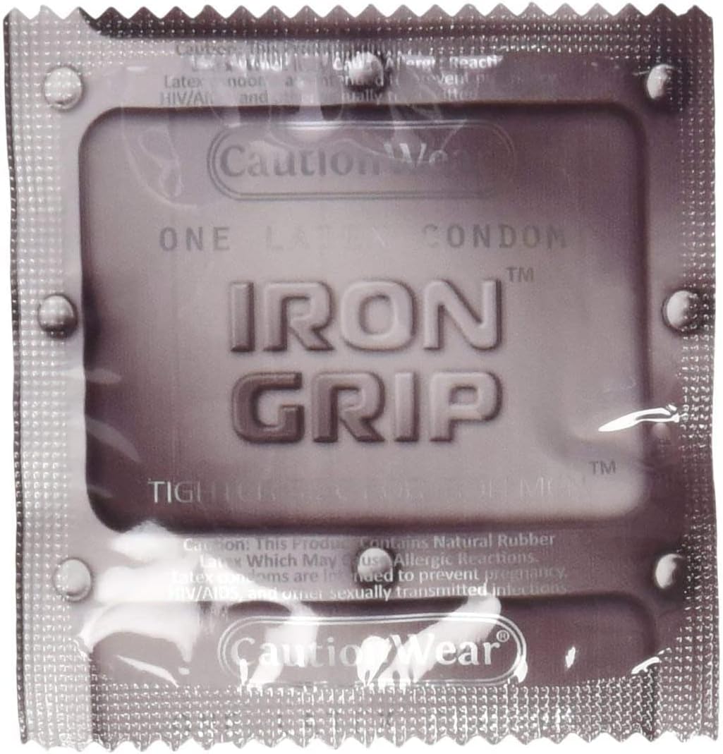 CautionWear Iron Grip Male Latex Condom 24, Clear, 24 Count Pack of 1