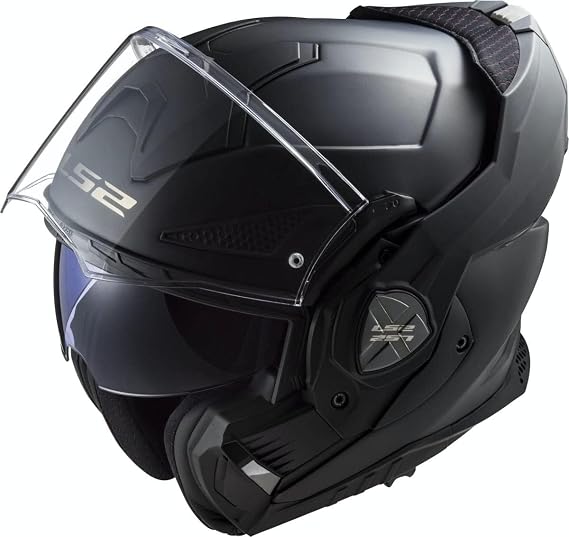 LS2 klapphelme motorrad ADVANT X solid mat black L Anti-fog