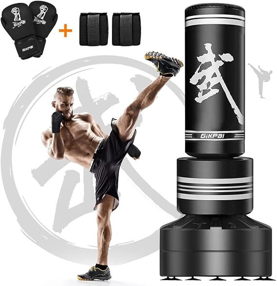 GIKPAL Freestanding Punching Bag for Adults, Heavy Boxing Bag with Stand