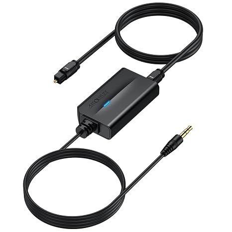 AUTOUTLET Optical to 3.5mm Converter for TV, Blu-Ray Players, Game Consoles
