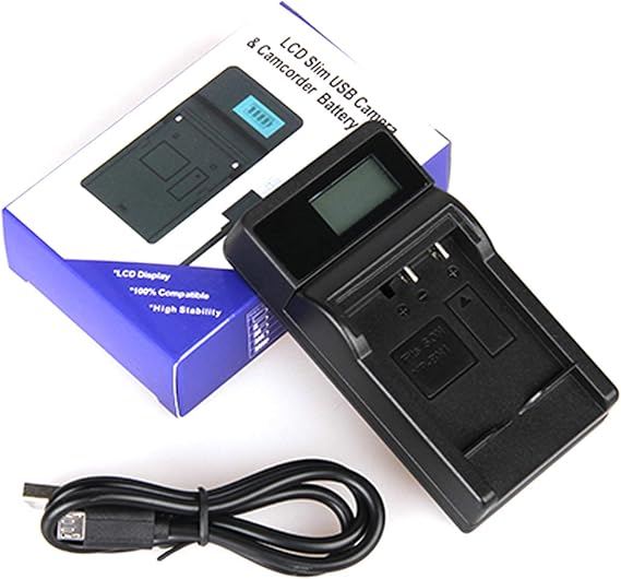 LCD USB Travel Battery Charger for Leica BP-DC15, BPDC15, BP-DC15E-U, BP-DC15-E, BP-DC15-U, BP-DC15-TK, Leica 18544, 18545 and Leica D-Lux (Type 109) Digital Camera