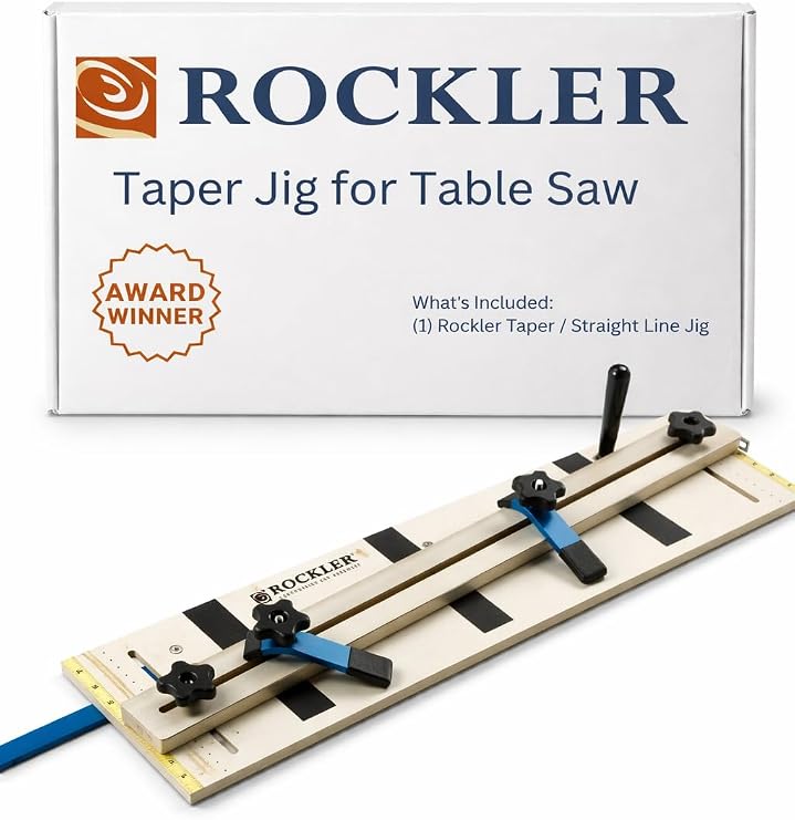 Rockler Taper Jig & Straight Line Wood Cutting for Table Saw, 36" Miter Bar