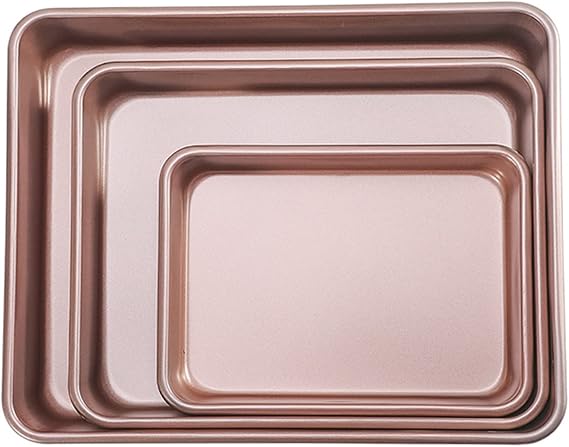 Baking Sheet Pan Set Non-stick heavy-duty cookie sheet replacement oven tray Heavy-duty carbon steel non-stick bakeware, non-toxic, durable and easy to clean(3-piece set)