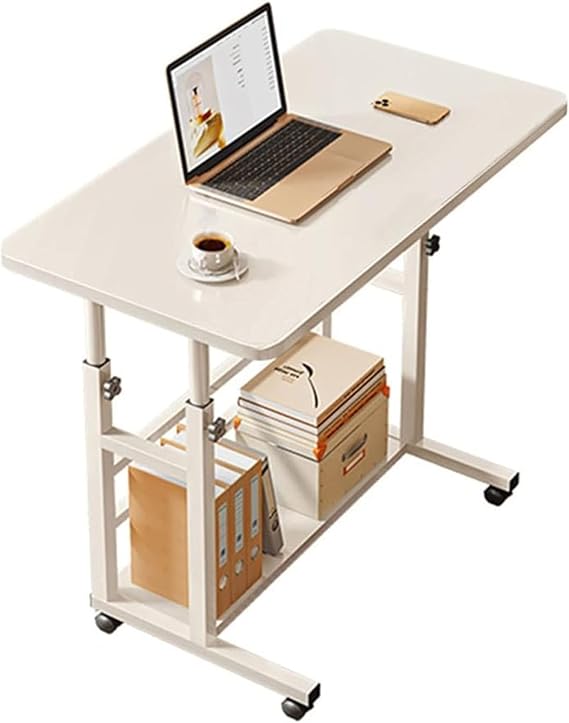 Elevating Table, Computer Desk, Lifting Table, Large Capacity Storage Space, Height 23.6 - 35.4 inches 60 - 90 cm, With Casters, Width 23.6 / 31.5 inches 60/80 cm, Height Adjustable, Office Desk,