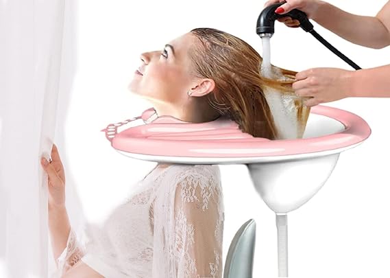 Inflatable Washing Hair Basin,Portable Shampoo Basin,Hair Washing Tray-Medical Shampoo for The Disabled,Pregnant Women,Bedridden and Handicapped,Elderly&Child-Wash While in Wheelchair or Chair at Home