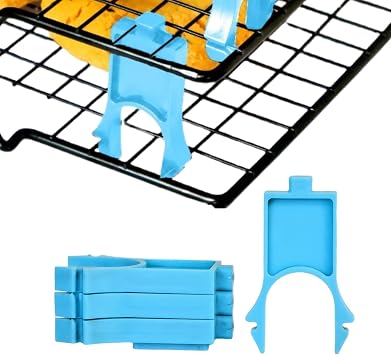 Wire Rack Stacker, Pack of 4 - Organize Your Baking with Space-Saving Ease (Blue, Small)