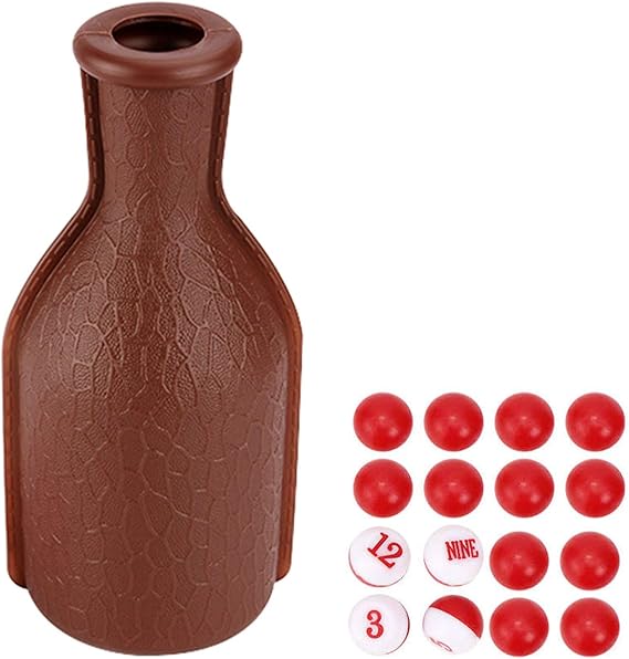 DGZZI Billiard Pool Shaker Pool Snooker Billiard Table Kelly Pool Shaker Bottle with Red and White Tally Peas