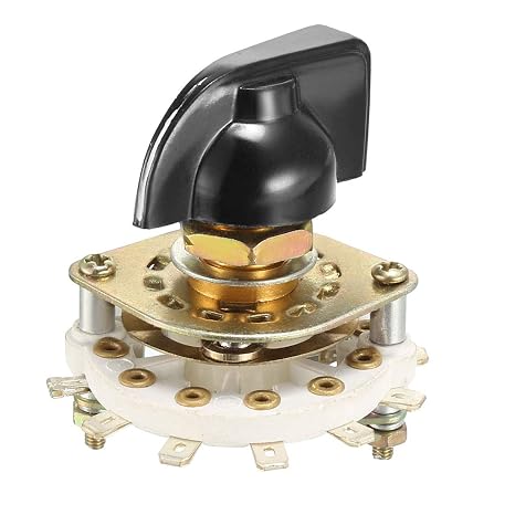 uxcell 1P6T 1 Pole 6 Position 1 Deck Band Channel Rotary Switch Selector with Plastic Knob