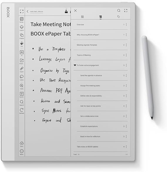 BOOX Note Max 13.3" Black and White E-Reader E INK Tablet Carta 1300 6G 128G 300 PPI