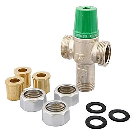 Taco Mixing Valve, Forged Brass, 1 to 20 gpm (1599890)