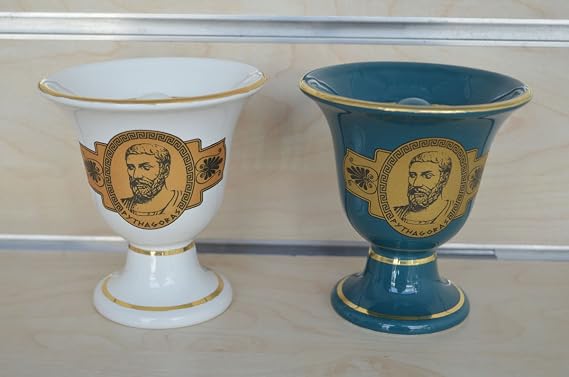 2 Items Pythagoras Cups of Justice Pythagorean Theorem Tantalus Cup