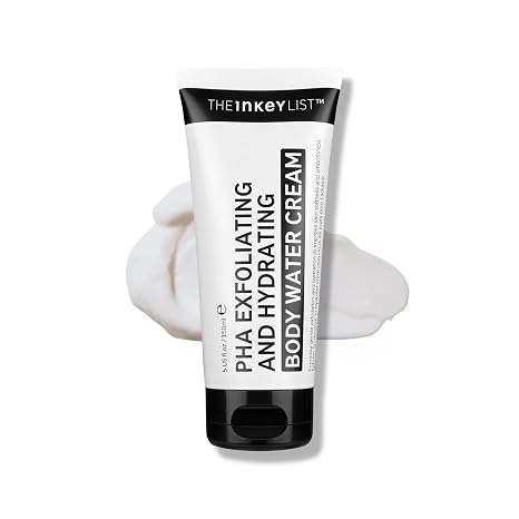 The INKEY List PHA Body Water Cream 5 fl oz | Lightweight 3% PHA Body Lotion Gently Exfoliates and Hydrates to Smooth Rough Texture and Brighten Uneven-Looking Skin