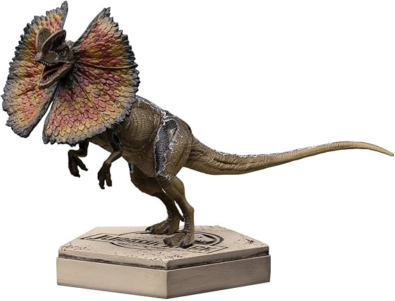 Iron Studios Collectible Statue Dilophosaurus - Icons - Jurassic Park PVC Multicolor 3.5 inches