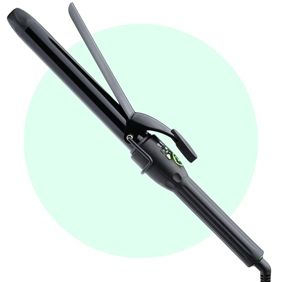 MINT X-Long 1 Inch Ceramic Ionic Curling Iron for Long Hair | Extra-long barrel helps style long hair faster, with even heat and optimized clamp for polished small-to-medium curls.