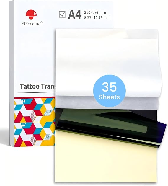 Phomemo 2026 Newly Tattoo Stencil Paper, 35 Sheets, A4 Size