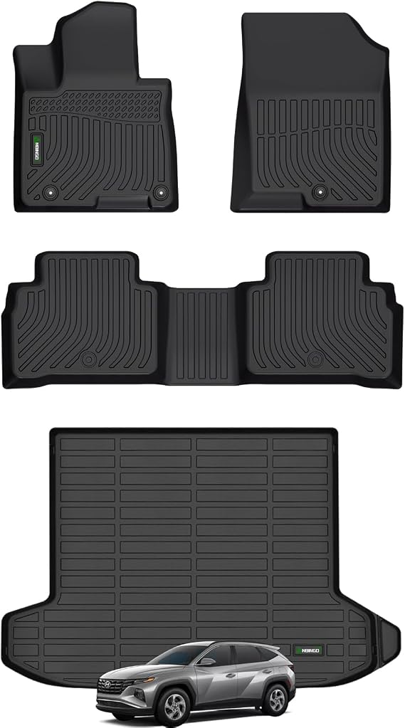 ANBINGOFit for Hyundai Tucson Floor Mats 2022-2026 (No Hybrid) All Weather Mats for Tucson TPE Car Mat Rugs for Tucson Rubber Trunk Carpet for Tucson Automotive Accessories