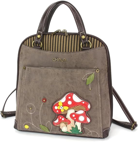 CHALA Convertible Backpack Purse - Women Convertible Shoulder Purse with Adjustable Strap