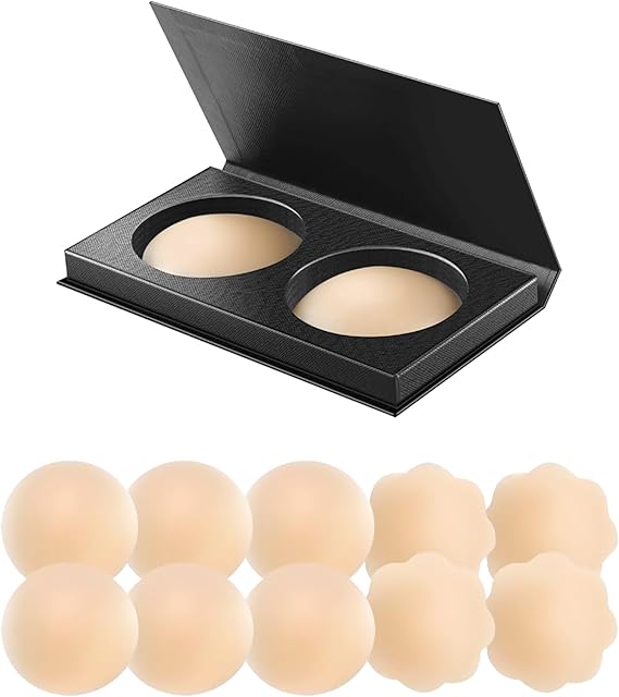 VOCH GALA Nipple Covers for Women 5 Pairs, Adhesive Silicone Pasties