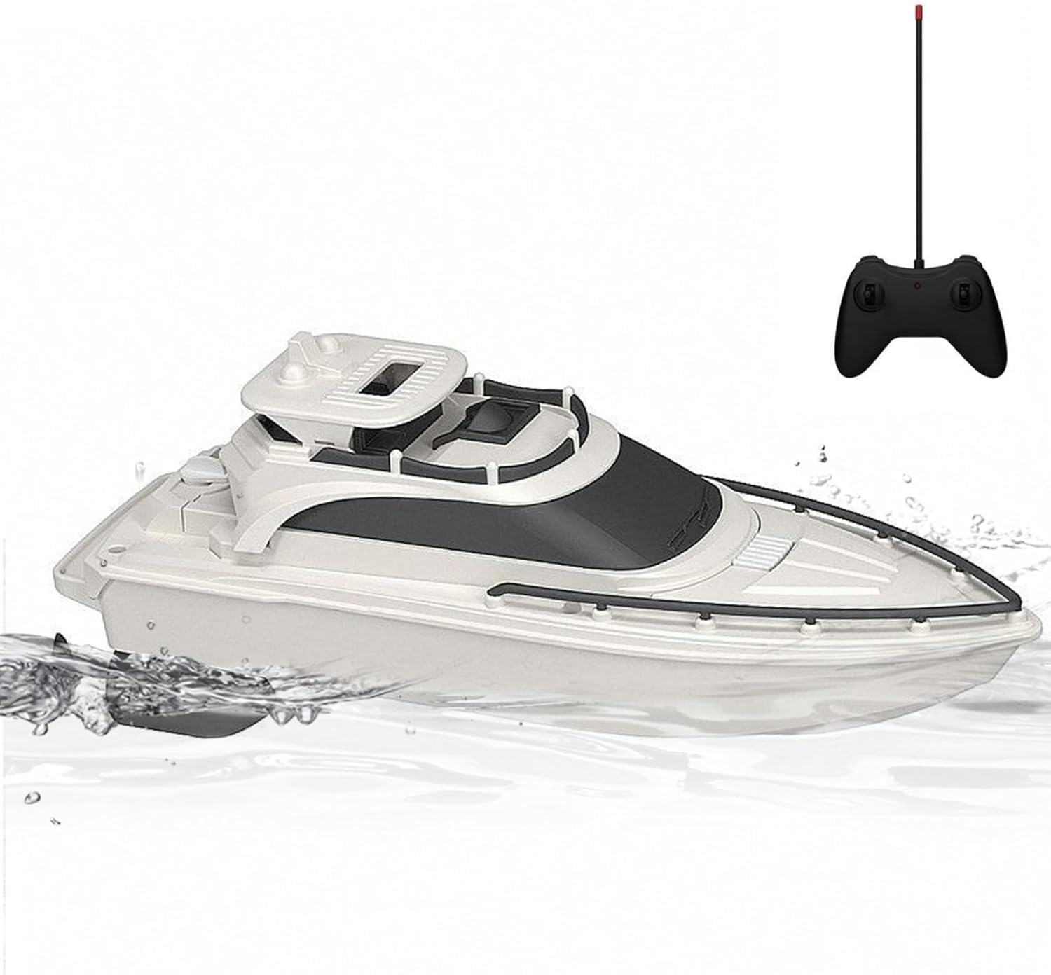 Remote Control Boats for Lakes|Remote Control Boats, 2.4ghz 4-Way Waterproof RC Ship, Obstacle Avoidance RC Battleship with Dual Propeller, Battery-Operated Simulation Yacht Boat