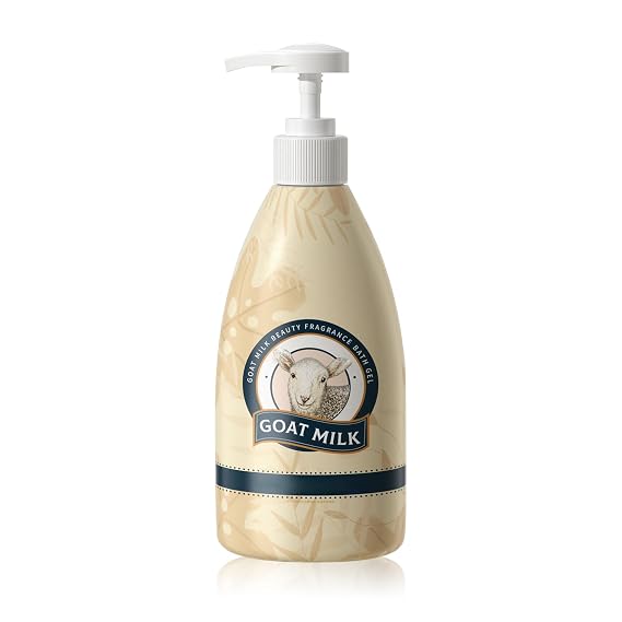 Goat Milk Moisturizing Body Wash,Hydrating Shower Gel for Men & Women,Mild Gentle Body Cleanser,Nourishing Skincare Body Wash for All Skin Types, 500 ML(A)
