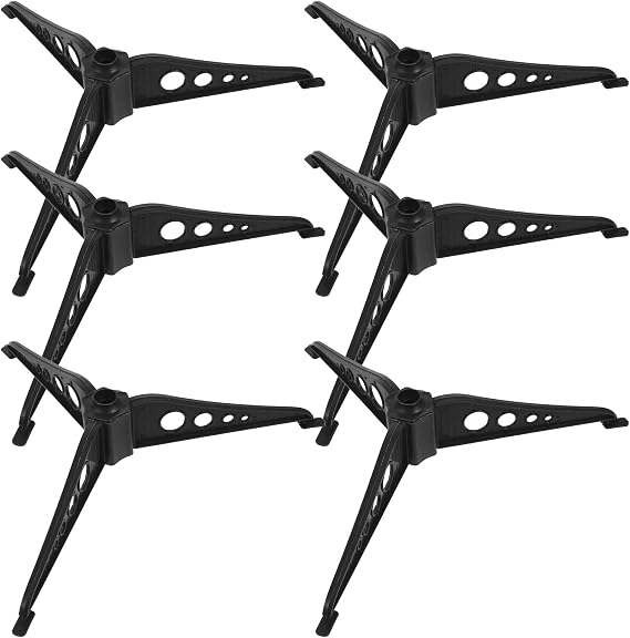 FOMlYES 6Pcs Christmas Tree Stand Artificial Tree Replacement Stand Plastic Base Stand Holder for Artificial Xmas Tree Outdoor Black