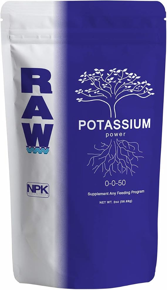 RAW Potassium Fertilizer - Water Soluble High Potassium for Plants, 2 oz