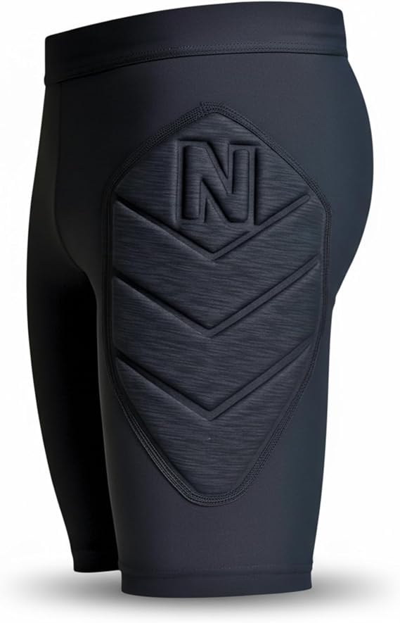 ONEKEEPER Goalkeeper Padded Shorts, 8mm EVA Hip Protection, High-Rise Compression Slider for Youth, Boys, Men