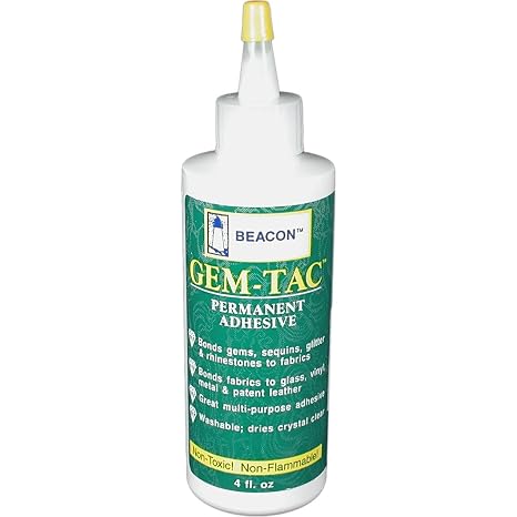 Gem-Tac Permanent Adhesive Glue Cement for Rhinestones