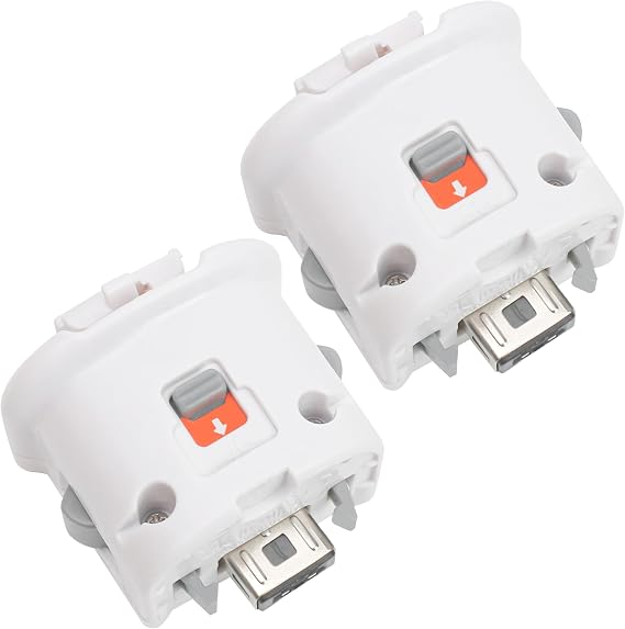 2Pcs Wii Motion Plus Attachment Adapter Accessory Fit for Nintendo Wii MotionPlus Remote Controller Original, External Sensor Accelerator Accessories Adaptor Set Replacement Part for Wii Sports Resort
