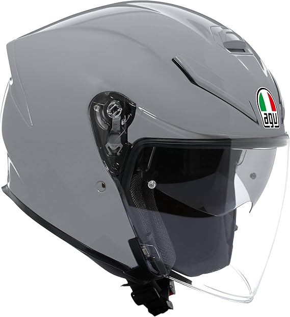AGV - K5 JET EVO E2206, Jet Unisex Motorbike Helmet, Carbon and Glass Fibre Open Face Motorcycle Helmet, with Scratch Resistant and Anti-UV Visor