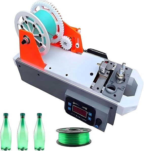 3D Printer Extruder Filament Maker Machine,Desktop Filament Maker Machine,Pastic Bottles Fiament Pultruded,Recycled PET Bottle Recycler,for Families,DIY Makers,Small Studios(Gray)