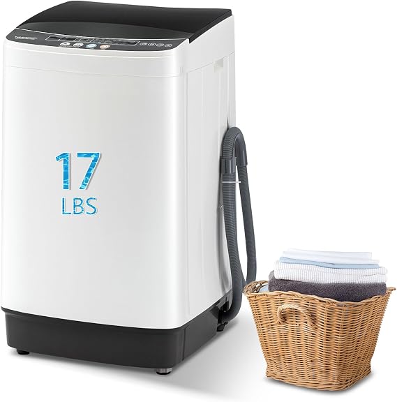 17Lbs Portable Washing Machine, 2.2 Cu.Ft Full Automatic Washer