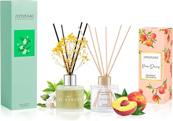 Jasmine White Tea Scent Diffuser and 100ml Peach Scent Diffuser