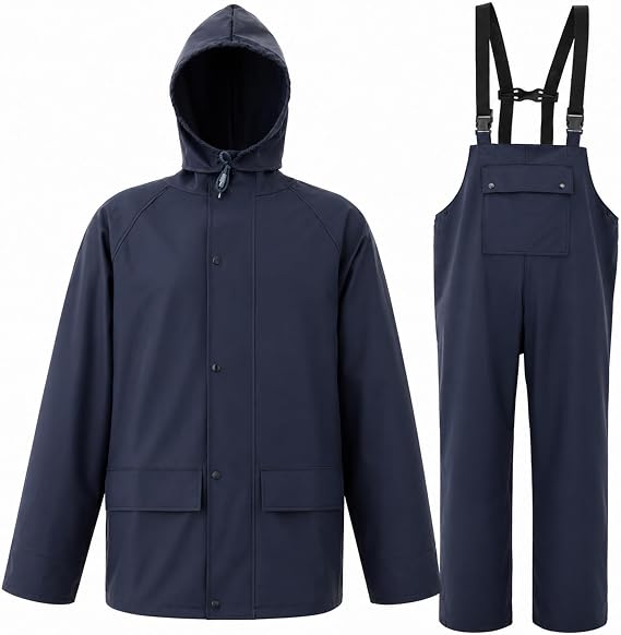 Rain Suit For Men & Women Waterproof Heavy Duty Rain Gear Reflective Jacket for Fishing Outdoor Work Raincoats