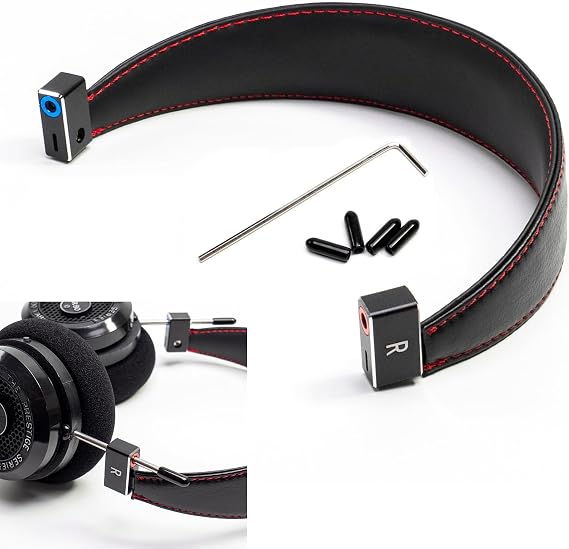 Aluminum Alloy Removable Headband with Top Head Steel Beam Synthetic Leather Compatible with Grado SR60 SR80 SR125 SR225 SR325 PS500 GS1000 PS100 PS1000 PS500 RS1 RS2 Alessandro Headphone