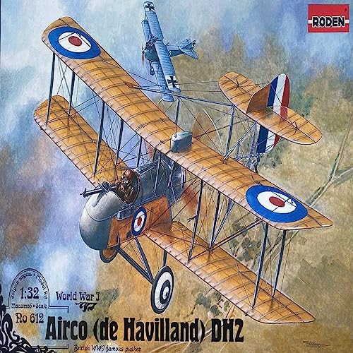 Roden Airco DH-2 Biplane Pusher Airplane Model Kit