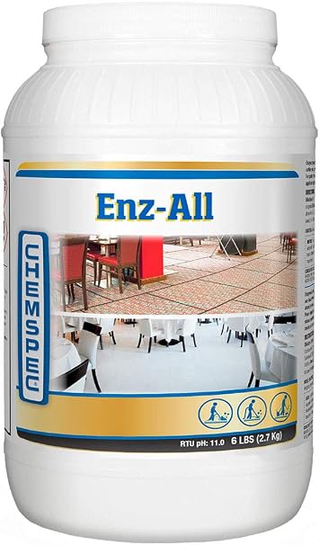Chemspec ENZ-All Professional Multi-Purpose Enzyme Traffic Lane Carpet Cleaning Concentrate, 1-6 lb jar (C-EA6)