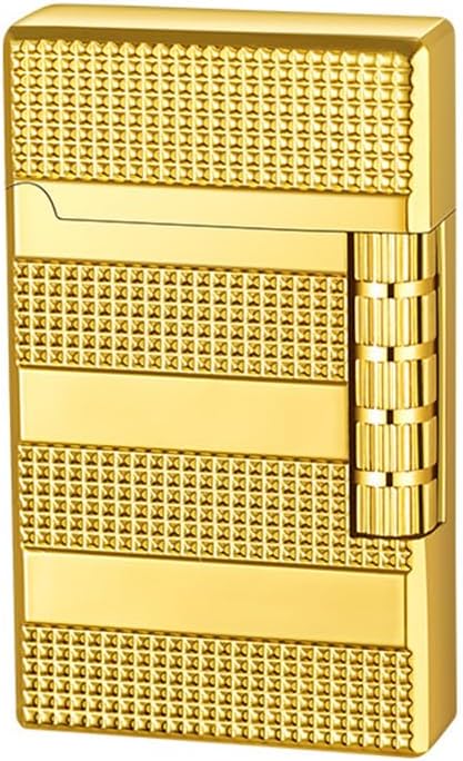 Vintage Style Butane Flint Lighter, Windproof Torch Flame, Candle Lighter Gift Gold
