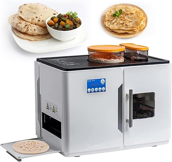 Electric Roti Makers, Fully Automatic Chapati Tortilla Pancake Flatbreads Pita Making Machine with Touchscreen, Just 2 Min/Pcs, Wrap Making Machine