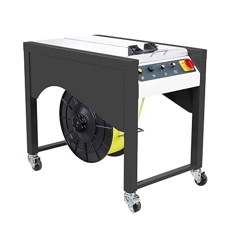 IDL Packaging Ultimate Strapping Set with 1/2 x 9900 Polypropylene (PP) Strapping & Semi-Automatic Table Top Strapping Machine, No Seals Required Full Kit to Speed Up Banding Packaging Works