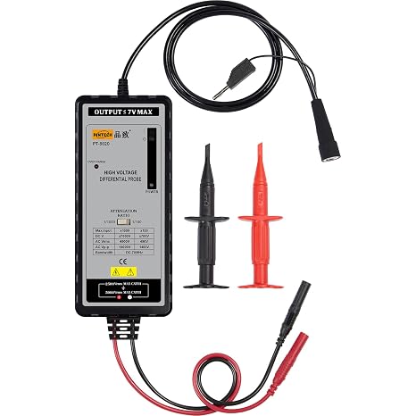 PINTECH Oscilloscope Differential Probe 14kVp-p, 100X/1000X High Voltage Probe