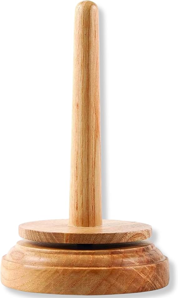 AnNafi Crochet Yarn Holder for Crocheting & Knitting Twirling, Classic Crochet Wooden Spinner & Thread Holder, Knitting Embroidery Tools, Craft & Sewing Supplies, Yarn Organising Tool for Granny,