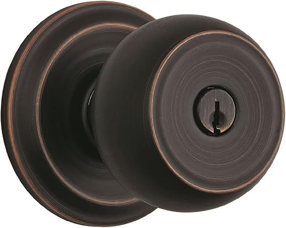 BRINKS, Tuscan Bronze, Push Pull Rotate Door Locks Stafford Entry Door Knob, 23001-150, No Size