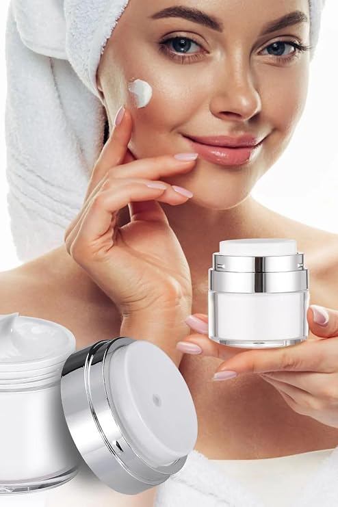 Refillable Push Clear Glass Cream Box Cream Lotion Liquid Container Pump Cream Box Cream Organizer